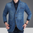 Raymond | Rugged Slim-Fit Denim Blazer