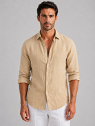 Adrian | Breathable Linen Button-Up Shirt - Valereo