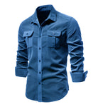 Adrian | Casual Corduroy Utility Shirt - Valereo