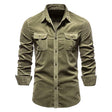 Adrian | Casual Corduroy Utility Shirt - Valereo