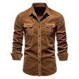 Adrian | Casual Corduroy Utility Shirt - Valereo