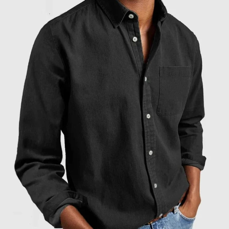 Adrian | Classic Chest-Pocket Denim Shirt