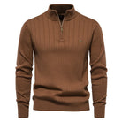 Adrian | Classic Ribbed Quarter-Zip Sweater - Valereo