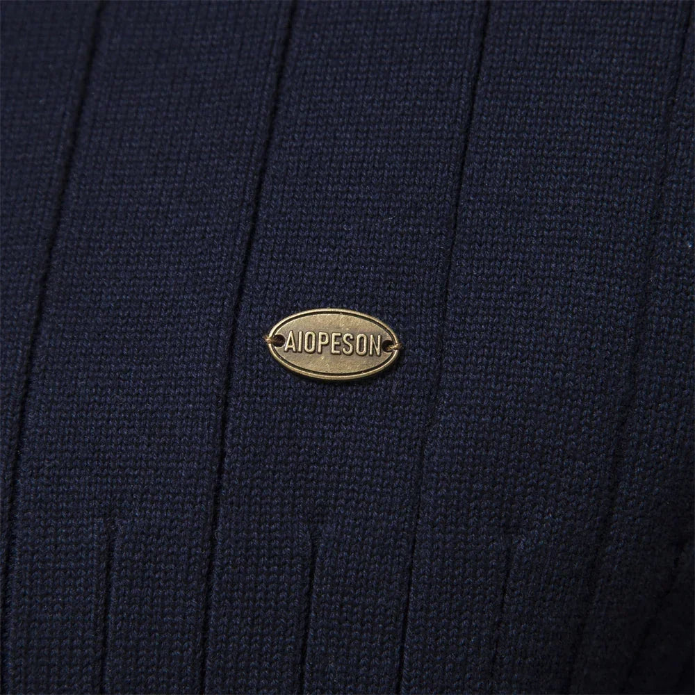 Adrian | Classic Ribbed Quarter-Zip Sweater - Valereo
