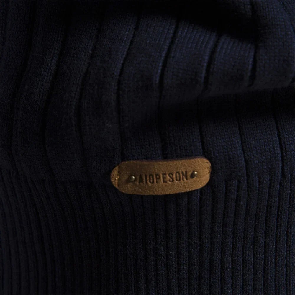 Adrian | Classic Ribbed Quarter-Zip Sweater - Valereo