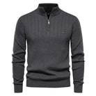 Adrian | Classic Ribbed Quarter-Zip Sweater - Valereo
