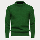 Adrian | Cozy Ribbed Knit Mock-Neck Sweater - Valereo