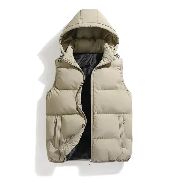 Adrian | Modern Hooded Puffer Vest - Valereo