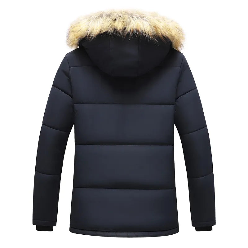 Andrew | Cozy Fur-Hood Fleece-Lined Parka Jacket - Valereo