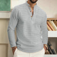 Andrew | Stylish Waffle Knit Henley Shirt - Valereo