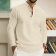 Andrew | Stylish Waffle Knit Henley Shirt - Valereo