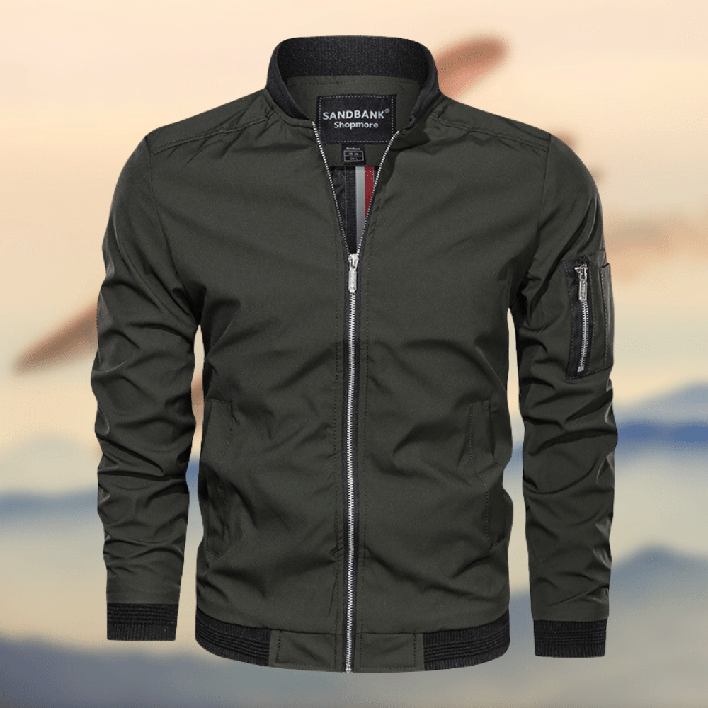 Andrew | Stylish Zip-Pocket Bomber Jacket - Valereo