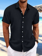 Anthony | Breathable Textured Button-Up Shirt - Valereo