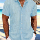 Anthony | Breathable Textured Button-Up Shirt - Valereo
