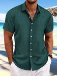 Anthony | Breathable Textured Button-Up Shirt - Valereo