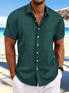 Anthony | Breathable Textured Button-Up Shirt - Valereo