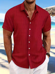 Anthony | Breathable Textured Button-Up Shirt - Valereo