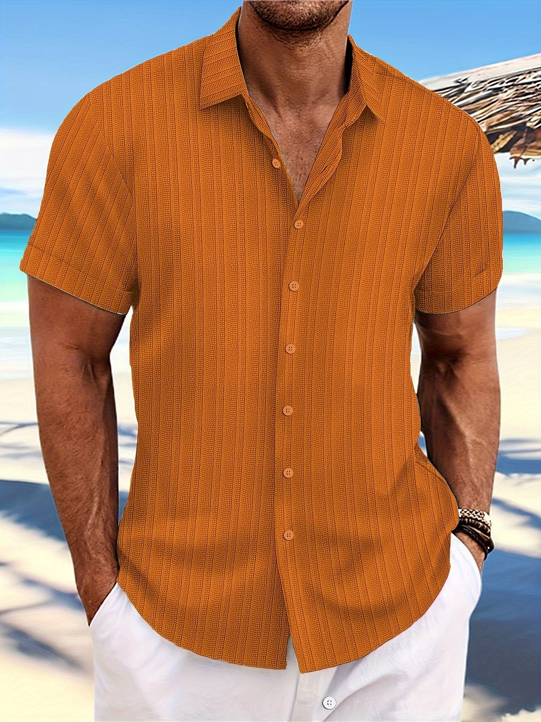 Anthony | Breathable Textured Button-Up Shirt - Valereo