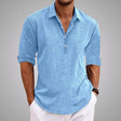 Anthony | Relaxed Linen Popover Shirt - Valereo