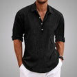 Anthony | Relaxed Linen Popover Shirt - Valereo