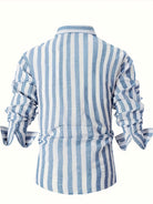 Anthony | Stylish Striped Button-Up Shirt - Valereo