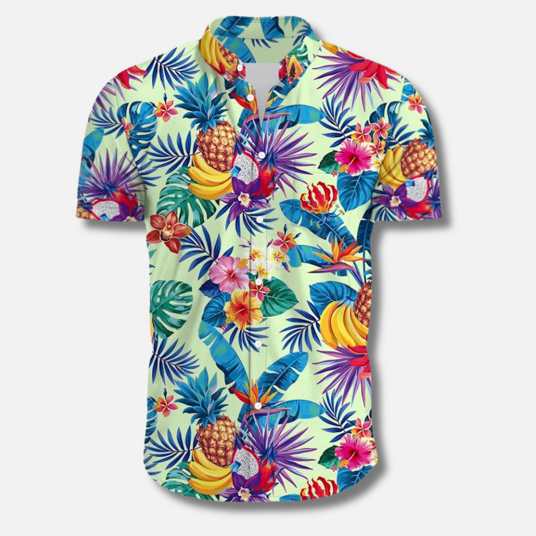 Austin | Casual Tropical Print Shirt - Valereo