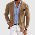 Austin | Refined Knit Notch-Lapel Cardigan - Valereo