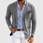 Austin | Refined Knit Notch-Lapel Cardigan - Valereo