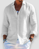 Austin | Relaxed Linen Button-Up Shirt - Valereo