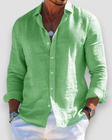 Austin | Relaxed Linen Button-Up Shirt - Valereo