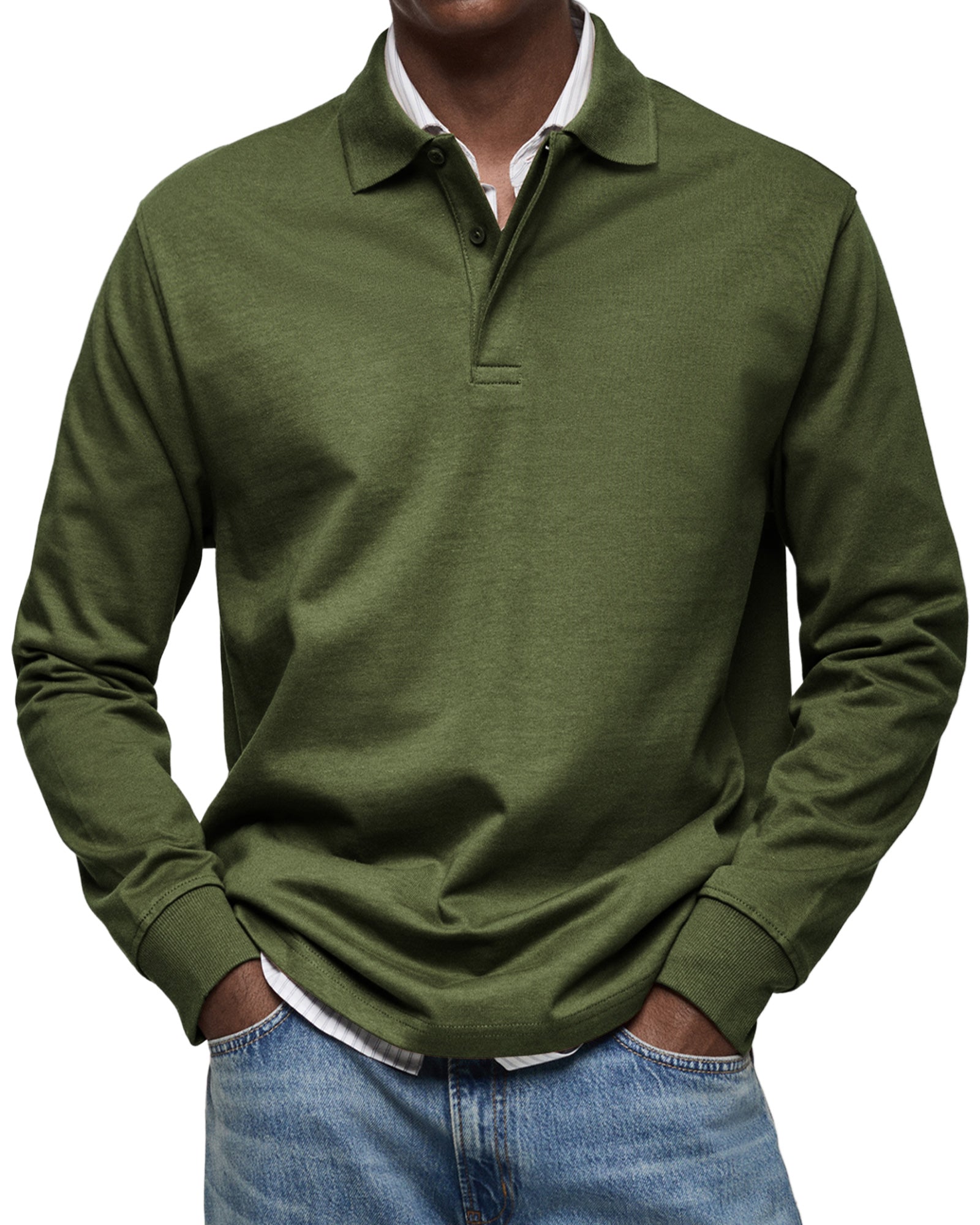 Austin | Relaxed Long Sleeve Polo Shirt - Valereo