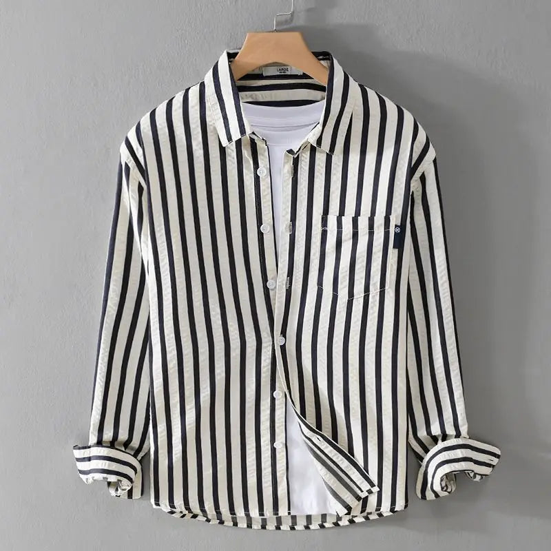 Austin | Stylish Striped Cotton Shirt - Valereo