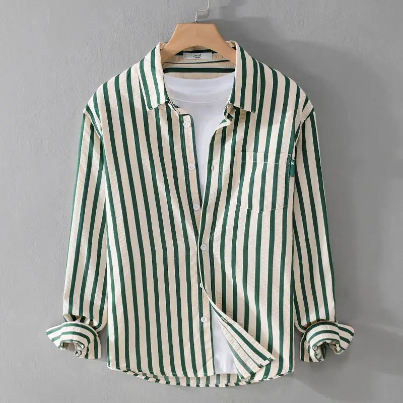 Austin | Stylish Striped Cotton Shirt - Valereo