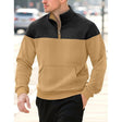 Nathaniel | Relaxed Geometric Quarter-Zip Sweatshirt