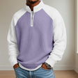 Douglas | Casual Waffle Quarter-Zip Sweater