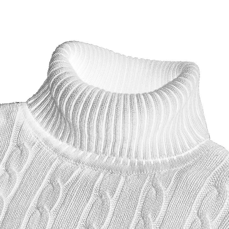 Caleb | Refined Cable Knit Turtleneck Sweater - Valereo