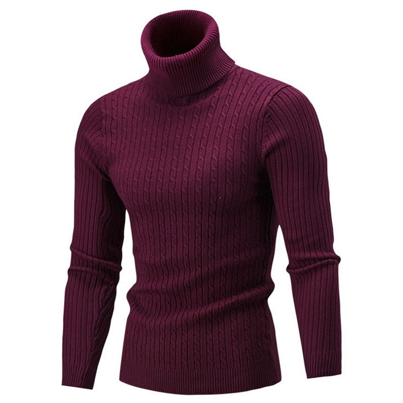 Caleb | Refined Cable Knit Turtleneck Sweater - Valereo