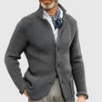 Caleb | Refined Knit Stand-Collar Cardigan - Valereo