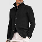 Caleb | Refined Knit Stand-Collar Cardigan - Valereo