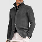 Caleb | Refined Knit Stand-Collar Cardigan - Valereo