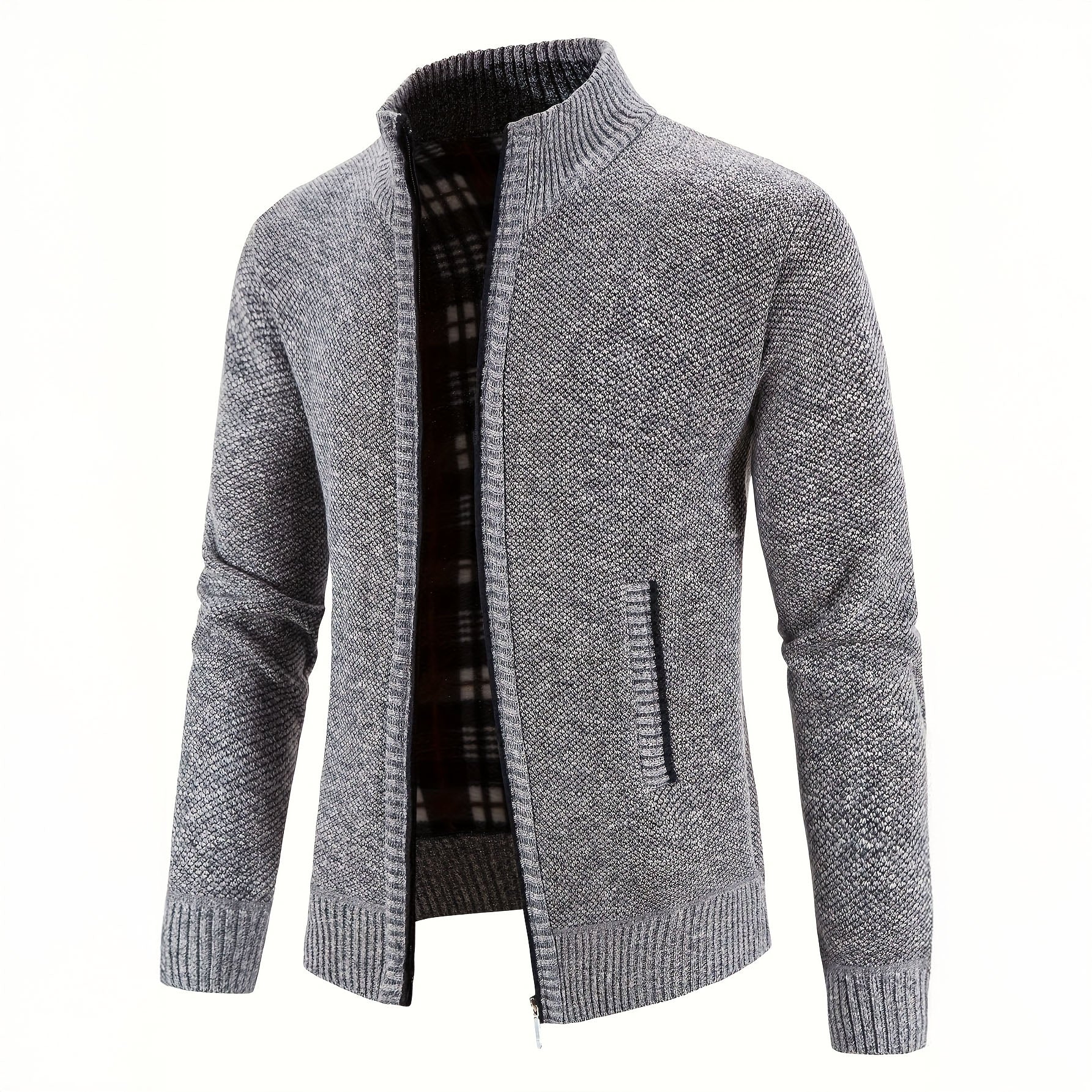 Caleb | Refined Zip Knit Cardigan - Valereo