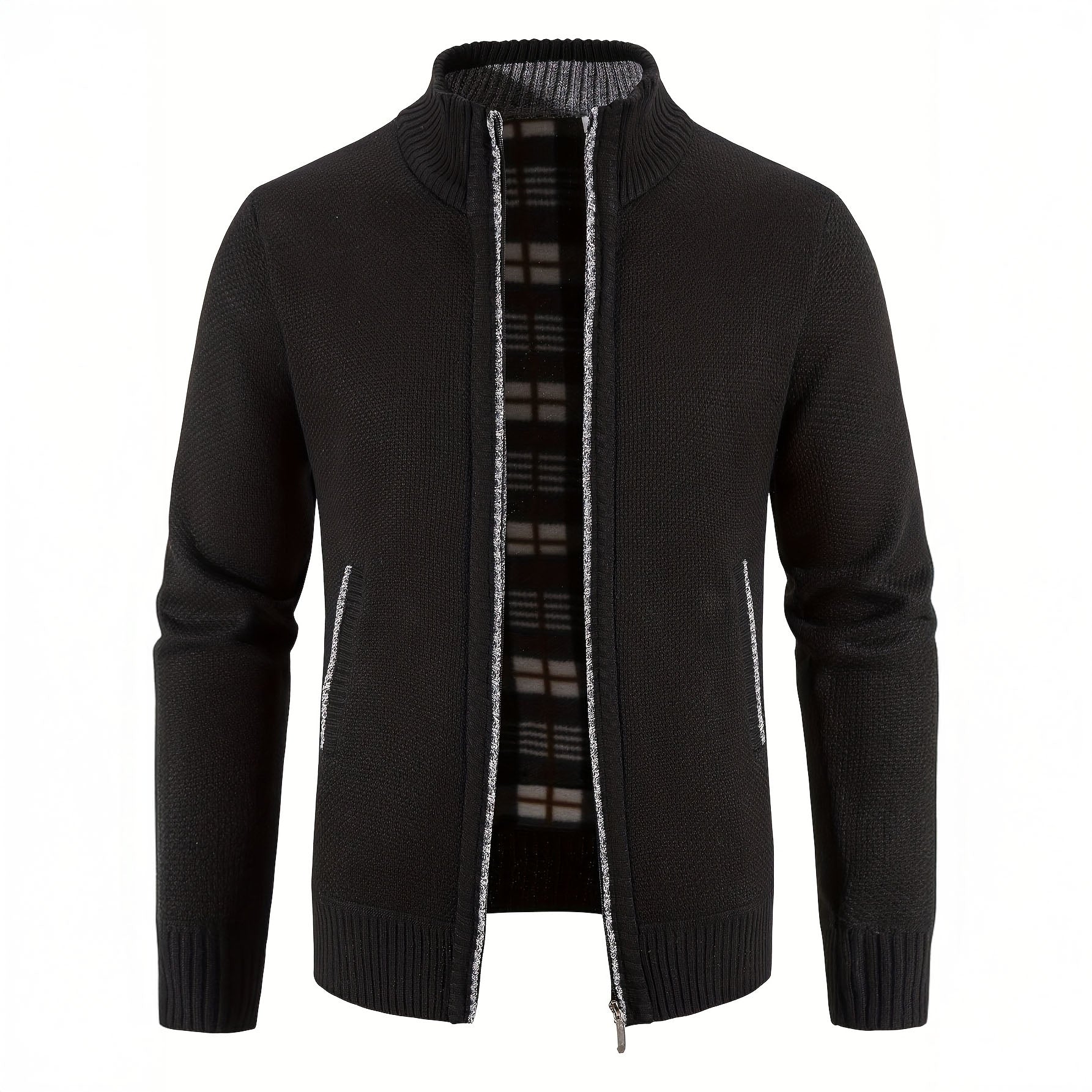 Caleb | Refined Zip Knit Cardigan - Valereo