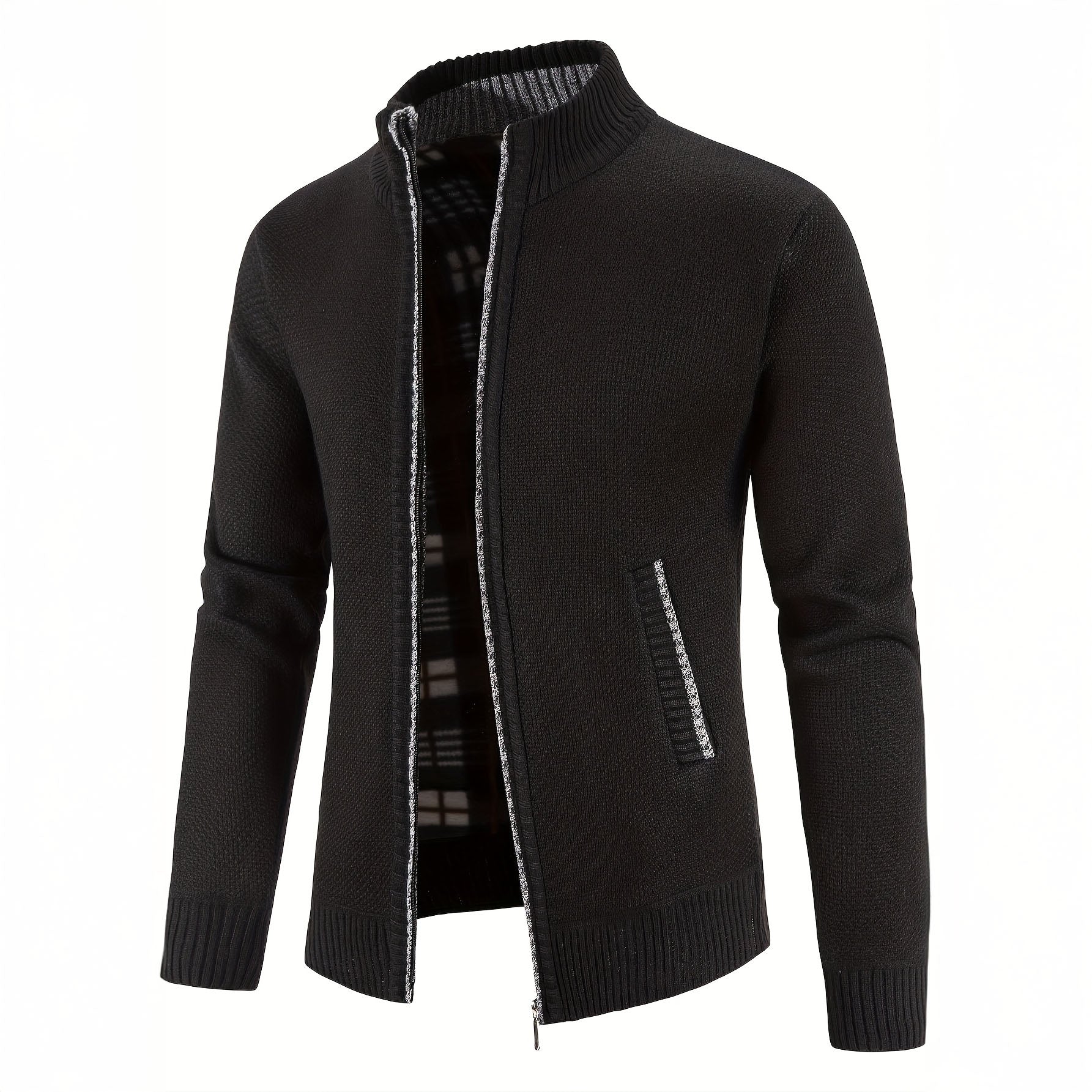 Caleb | Refined Zip Knit Cardigan - Valereo