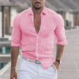 Caleb | Relaxed Linen Button-Up Shirt - Valereo