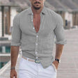 Caleb | Relaxed Linen Button-Up Shirt - Valereo
