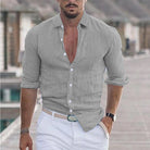 Caleb | Relaxed Linen Button-Up Shirt - Valereo