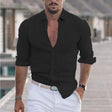 Caleb | Relaxed Linen Button-Up Shirt - Valereo