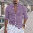 Caleb | Relaxed Linen Button-Up Shirt - Valereo