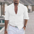 Caleb | Relaxed Linen Button-Up Shirt - Valereo