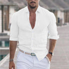Caleb | Relaxed Linen Button-Up Shirt - Valereo